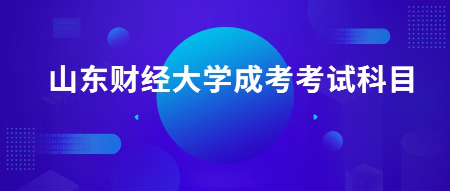 山东财经大学成考考试科目