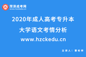 2020年成人高考专升本《大学语文》考情分析