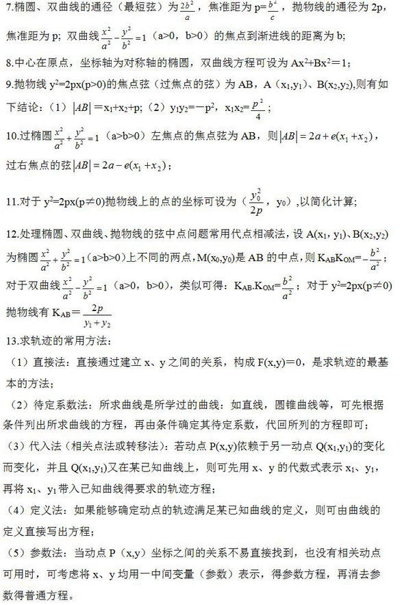 2022年山东成人高考高起点《数学》考点笔记（7）