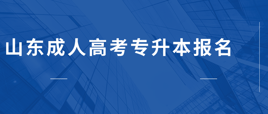 山东成人高考专升本报名