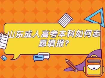 山东成人高考本科如何志愿填报?